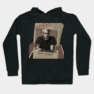 anthony bourdain-animation in the newspaper Hoodie